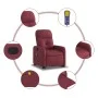 Sillón reclinable de masaje elevable tela rojo tinto de , Sillones - Ref: Foro24-3206807, Precio: 287,90 €, Descuento: %