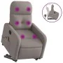 Sillón reclinable de masaje elevable tela gris taupé de , Sillones - Ref: Foro24-3206811, Precio: 303,08 €, Descuento: %