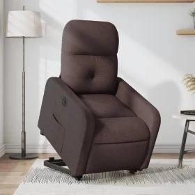 Sillón eléctrico reclinable elevable de tela marrón oscuro de , Sillones - Ref: Foro24-3206818, Precio: 320,66 €, Descuento: %