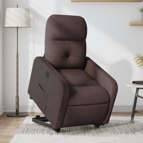 Sillón eléctrico reclinable elevable de tela marrón oscuro de , Sillones - Ref: Foro24-3206818, Precio: 297,16 €, Descuento: %