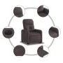 Sillón eléctrico reclinable elevable de tela marrón oscuro de , Sillones - Ref: Foro24-3206818, Precio: 320,66 €, Descuento: %