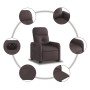 Sillón eléctrico reclinable elevable de tela marrón oscuro de , Sillones - Ref: Foro24-3206818, Precio: 297,16 €, Descuento: %