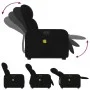 Elektrischer, verstellbarer, wiederaufladbarer Massagesessel aus schwarzem Stoff. von , Sessel - Ref: Foro24-3206824, Preis: ...