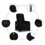 Sillón de masaje eléctrico reclinable elevable tela negro de , Sillones - Ref: Foro24-3206824, Precio: 327,61 €, Descuento: %