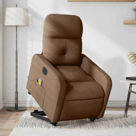 Sillón de masaje eléctrico reclinable elevable tela marrón de , Sillones - Ref: Foro24-3206826, Precio: 350,83 €, Descuento: %