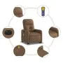 Sillón de masaje eléctrico reclinable elevable tela marrón de , Sillones - Ref: Foro24-3206826, Precio: 350,83 €, Descuento: %