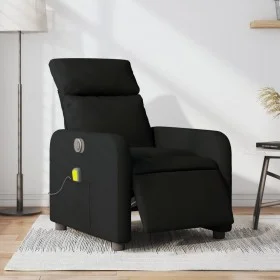 Sillón reclinable de masaje eléctrico tela negro de , Sillones - Ref: Foro24-3206692, Precio: 255,62 €, Descuento: %