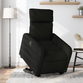 Sillón reclinable elevable tela negro de , Sillones - Ref: Foro24-3206701, Precio: 223,11 €, Descuento: %