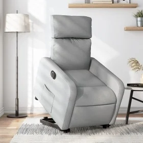 Sillón eléctrico reclinable elevable de tela gris claro de , Sillones - Ref: Foro24-3206717, Precio: 307,78 €, Descuento: %