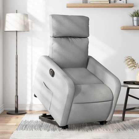 Sillón eléctrico reclinable elevable de tela gris claro de , Sillones - Ref: Foro24-3206717, Precio: 289,23 €, Descuento: %
