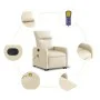 Sillón de masaje eléctrico reclinable elevable tela crema de , Sillones - Ref: Foro24-3206734, Precio: 355,58 €, Descuento: %
