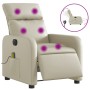 Sillón de masaje reclinable eléctrico cuero sintético crema de , Sillones - Ref: Foro24-3206743, Precio: 251,49 €, Descuento: %