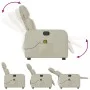 Sillón de masaje reclinable eléctrico cuero sintético crema de , Sillones - Ref: Foro24-3206743, Precio: 256,08 €, Descuento: %