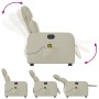 Sillón de masaje reclinable eléctrico cuero sintético crema de , Sillones - Ref: Foro24-3206743, Precio: 251,49 €, Descuento: %