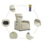 Sillón de masaje reclinable eléctrico cuero sintético crema de , Sillones - Ref: Foro24-3206743, Precio: 256,08 €, Descuento: %
