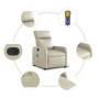 Sillón de masaje reclinable eléctrico cuero sintético crema de , Sillones - Ref: Foro24-3206743, Precio: 251,49 €, Descuento: %