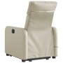 Sillón reclinable de masaje de pie cuero artificial color crema de , Sillones - Ref: Foro24-3206757, Precio: 270,40 €, Descue...