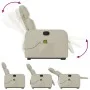Sillón reclinable de masaje de pie cuero artificial color crema by , Armchairs - Ref: Foro24-3206757, Price: 289,03 €, Discou...