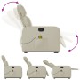Sillón reclinable de masaje de pie cuero artificial color crema de , Sillones - Ref: Foro24-3206757, Precio: 270,40 €, Descue...