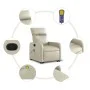 Sillón reclinable de masaje de pie cuero artificial color crema by , Armchairs - Ref: Foro24-3206757, Price: 289,03 €, Discou...