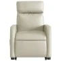 Sillón reclinable de masaje de pie cuero artificial color crema by , Armchairs - Ref: Foro24-3206757, Price: 289,03 €, Discou...