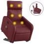 Sillón reclinable de masaje de pie cuero artificial rojo tinto by , Armchairs - Ref: Foro24-3206760, Price: 327,95 €, Discoun...