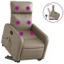 Sillón reclinable masaje pie cuero artificial color capuchino de , Sillones - Ref: Foro24-3206762, Precio: 304,27 €, Descuent...
