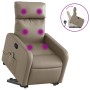 Sillón reclinable masaje pie cuero artificial color capuchino de , Sillones - Ref: Foro24-3206762, Precio: 287,93 €, Descuent...