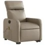 Sillón reclinable masaje pie cuero artificial color capuchino de , Sillones - Ref: Foro24-3206762, Precio: 304,27 €, Descuent...