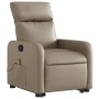 Sillón reclinable masaje pie cuero artificial color capuchino de , Sillones - Ref: Foro24-3206762, Precio: 287,93 €, Descuent...