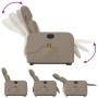 Sillón reclinable masaje pie cuero artificial color capuchino de , Sillones - Ref: Foro24-3206762, Precio: 287,93 €, Descuent...