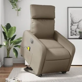 Sillón reclinable de masaje eléctrico cuero sintético capuchino de , Sillones - Ref: Foro24-3206776, Precio: 357,40 €, Descue...