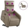 Sillón reclinable de masaje eléctrico cuero sintético capuchino de , Sillones - Ref: Foro24-3206776, Precio: 357,40 €, Descue...