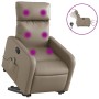 Sillón reclinable de masaje eléctrico cuero sintético capuchino de , Sillones - Ref: Foro24-3206776, Precio: 332,65 €, Descue...