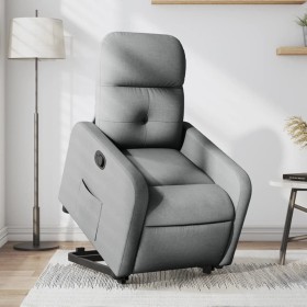Sillón reclinable elevable de tela gris claro de , Sillones - Ref: Foro24-3206795, Precio: 250,12 €, Descuento: %