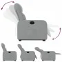 Sillón reclinable elevable de tela gris claro de , Sillones - Ref: Foro24-3206795, Precio: 266,60 €, Descuento: %