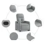 Sillón reclinable elevable de tela gris claro de , Sillones - Ref: Foro24-3206795, Precio: 266,60 €, Descuento: %