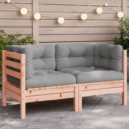 Sofá esquinero de jardín con cojines madera abeto Douglas de , Sofás modulares de exterior - Ref: Foro24-838151, Precio: 96,3...