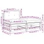 Sofá de jardín sin reposabrazos con cojines y reposapiés by , Modular outdoor sofas - Ref: Foro24-838130, Price: 142,95 €, Di...