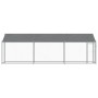 Jaula de perros techo y puerta acero galvanizado gris 6x2x2 m de , Casetas y cercados para perros - Ref: Foro24-3209569, Prec...