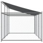 Jaula de perros techo y puerta acero galvanizado gris 6x2x2 m de , Casetas y cercados para perros - Ref: Foro24-3209569, Prec...
