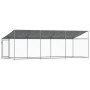 Jaula de perros techo y puerta acero galvanizado gris 6x2x2 m de , Casetas y cercados para perros - Ref: Foro24-3209569, Prec...