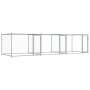 Jaula de perros con puertas acero galvanizado gris 6x2x1,5 m de , Casetas y cercados para perros - Ref: Foro24-3209574, Preci...