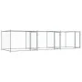 Jaula de perros con puertas acero galvanizado gris 6x2x1,5 m de , Casetas y cercados para perros - Ref: Foro24-3209574, Preci...