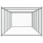 Jaula de perros con puerta acero galvanizado gris 10x2x1,5 m de , Casetas y cercados para perros - Ref: Foro24-3209581, Preci...