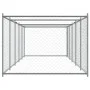 Jaula de perros con puerta acero galvanizado gris 10x2x1,5 m de , Casetas y cercados para perros - Ref: Foro24-3209581, Preci...