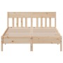 Estructura de cama con cabecero madera maciza pino 140x190 cm de , Camas y somieres - Ref: Foro24-842662, Precio: 106,35 €, D...