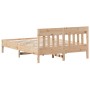 Estructura de cama con cabecero madera maciza pino 140x190 cm de , Camas y somieres - Ref: Foro24-842662, Precio: 106,35 €, D...