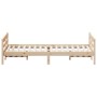 Estructura de cama con cabecero madera maciza pino 120x200 cm de , Camas y somieres - Ref: Foro24-842790, Precio: 148,68 €, D...