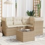 Juego de sofás jardín con cojines 5 pzas ratán sintético beige de , Conjuntos de jardín - Ref: Foro24-3249427, Precio: 369,72...